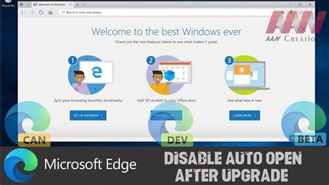 How To Disable Microsoft Edge Auto Open After Upgrade On Windows 10 Youtube