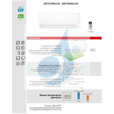 Condizionatore Fujitsu Mono Split Btu Asyg Klca Aoyg Klca