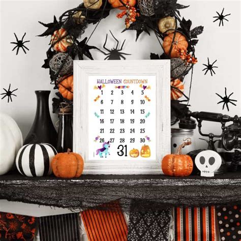 Free Printable Halloween Countdown Calendar - The Artisan Life