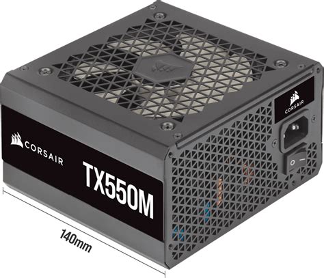 TX-M Series™ TX550M — 550 Watt 80 PLUS Gold Semi Modular ATX PSU (UK)