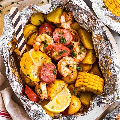 Shrimp Boil Foil Packets Recipes Savory Nothings