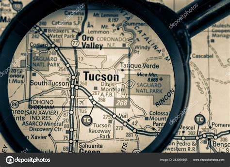 Tucson Usa Map Travel Background Stock Photo By Aallm