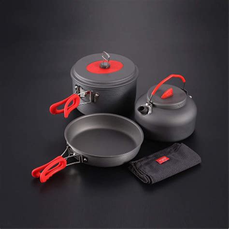 Camping Cookware Camping Cookware Set Nonstick Aluminum Lightweight