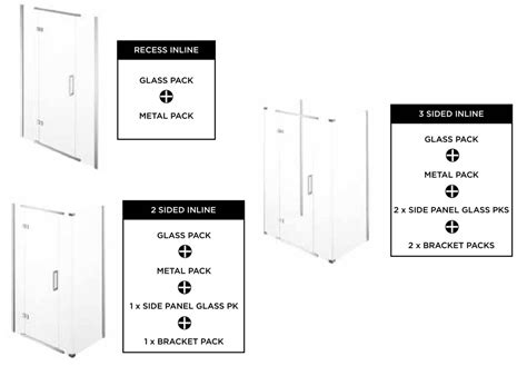 Aquadart Inline 8mm Semi Frameless Recess Door Aq1041