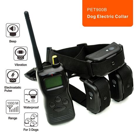 Electric dog collar waterproof 1000m remote control no bark dog ...