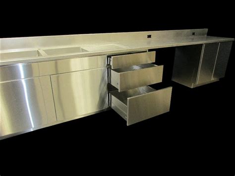 Stainless Steel Cabinets with drawers, doors. Custom made from 100% Stainless Steel