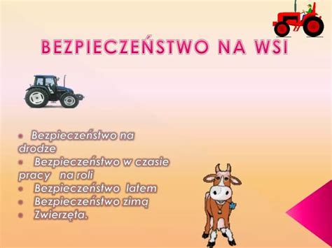 PPT BEZPIECZEŃSTWO NA WSI PowerPoint Presentation free download ID