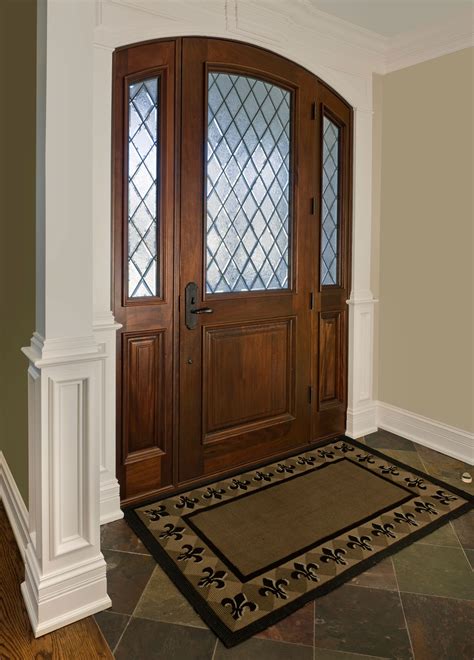 Classic Front Door | Wood Entry Door - Diamond Privacy Glass Door ...