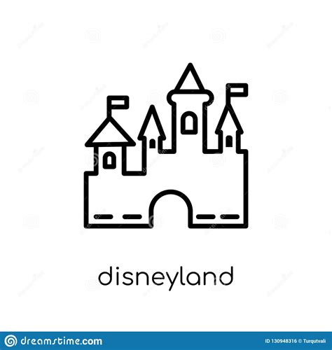 Disneyland Linear Icon. Modern Outline Disneyland Logo Concept O ...