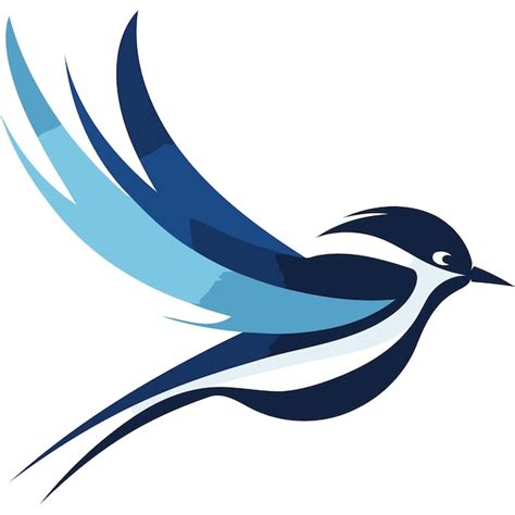 Abstract Blue Bird Logo Perfect For A Business Seeking A Modern Dynamic