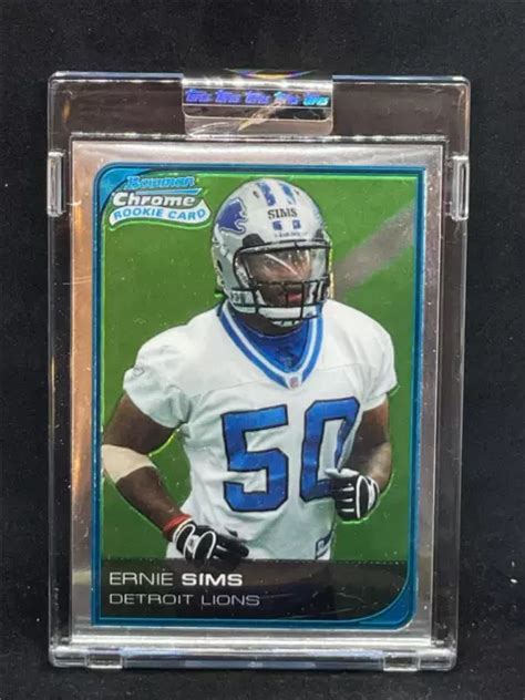 2006 BOWMAN CHROME NON CIRCULÉ 84 ERNIE SIMS RC Detroit Lions EUR