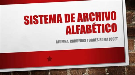 Sistema De Archivo Alfabetico Ppsx