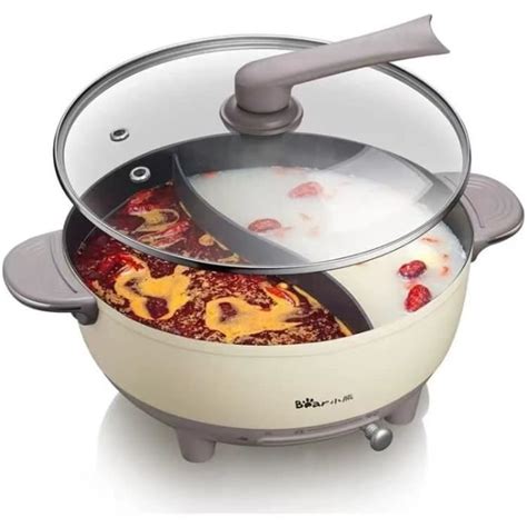 Pot De Canard Mandarin Double Hot Pot Fondue Chinoise Hot Pot Électrique Multifonctionnel