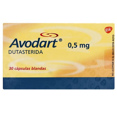 Avodart Dutasterida 05 Mg 30 Cápsulas Blandas