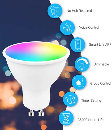 Ripley Luz Led Hygge Tech Drgbgu10 50 Watts Dicroico Rgb Smart Gu10