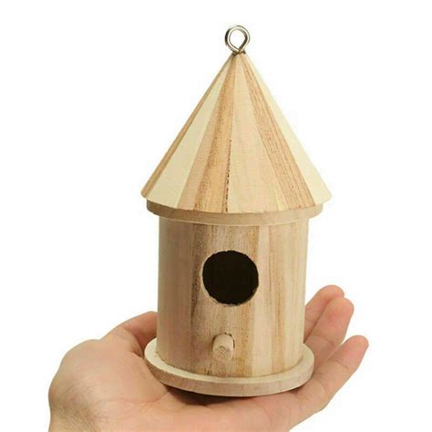 Mini Natuurlijke Houten Vogel Huis Outdoor Opknopi Grandado