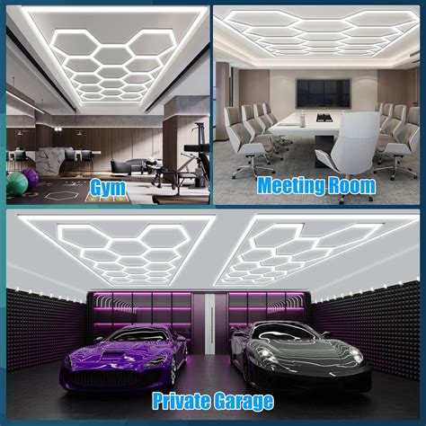 Hexagon Led Garage Lights 548w 65760 Lumen Cool White 6500k Ceiling