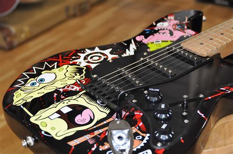 Spongebob Electric Guitar Guitare Bob L Eponge Strato Reverb