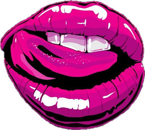 Download Vibrant Pink Lips Illustration