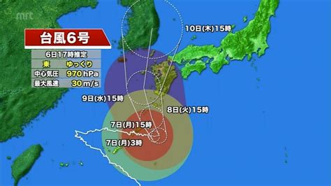 【台風情報】台風6号進路予想 九州直撃の可能性 日本の南の海上で発達しながら北上し宮崎県は9日に最接近の見込み Tbs News Dig