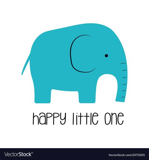 Funny kids print elephant Royalty Free Vector Image