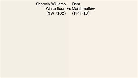 Sherwin Williams White Flour SW 7102 Vs Behr Marshmallow PPH 18