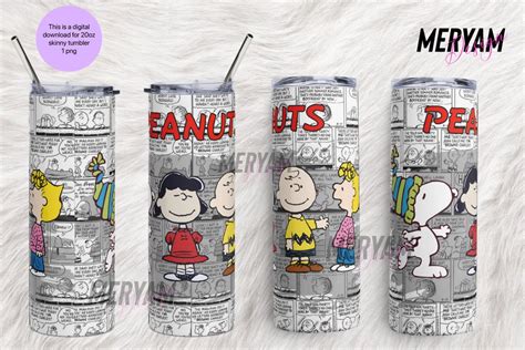 Snoopy 20 Oz Skinny Tumbler Snoopy Tumbler Sublimation Etsy