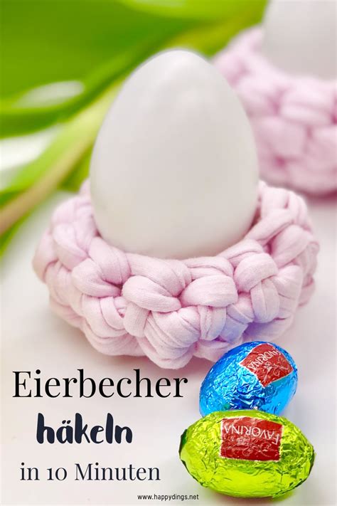 Eierbecher häkeln einfache Anleitung mit Video Easter diy Crochet