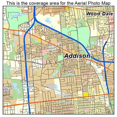 Aerial Photography Map of Addison, IL Illinois