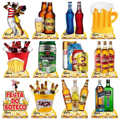 Festa Do Boteco 10 Displays De Festa 30cm Totens Shopee Brasil