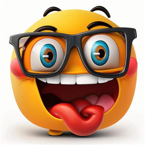 Emoticon Expressivo Cara Boca Aberta Emoji Mostrando L Ngua Foto Premium