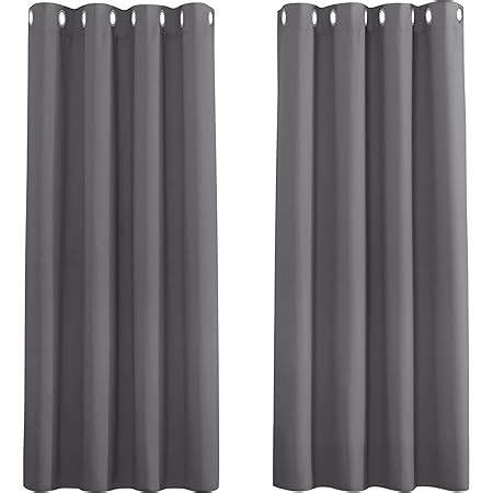 PONY DANCE Grey Blackout Curtains Super Soft Curtains For Bedroom