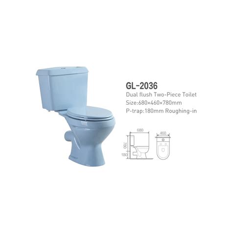 Two Piece Round Bowl Wash Down Africa Economical Cheap Bathroom Toilet