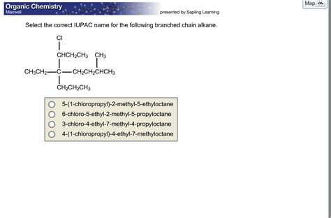 Solved Select The Correct Iupac Name For The Following