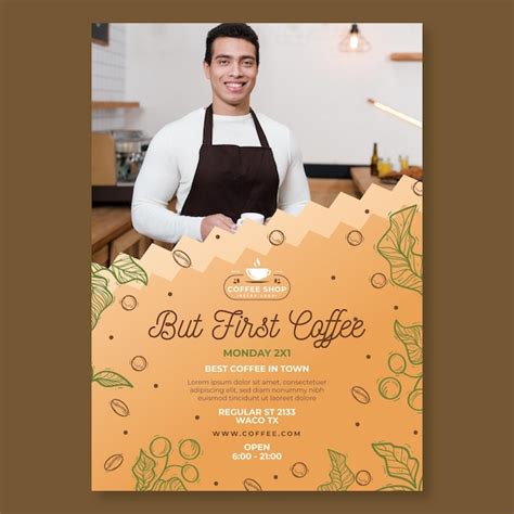 Free Vector | Coffee shop flyer template