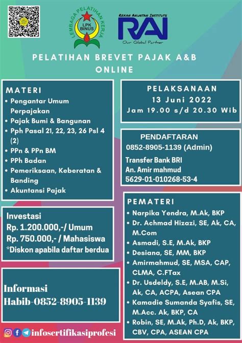 Pelatihan Brevet Pajak AB Jasa Kursus Dan Bimbingan Belajar Di Carousell