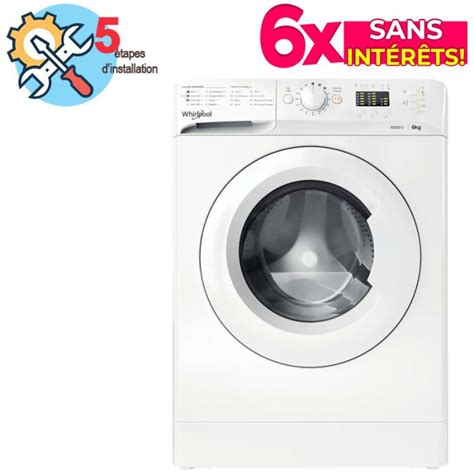 Lave Linge Frontal Whirlpool Wmta Na Kg Blanc