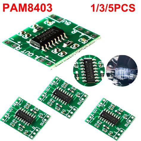 PAM8403 Super Mini Digital Amplifier Board 2 5V 5 5V 2 Channels Audio