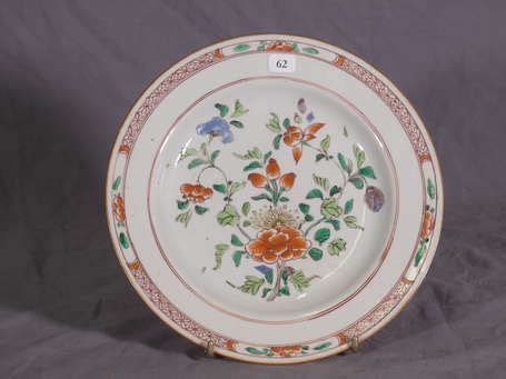 Chine Compagnie Des Indes Assiette Bord Circulaire En Porcelaine