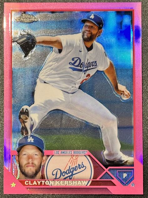 Topps Chrome Pink Refractor Clayton Kershaw For Sale Online