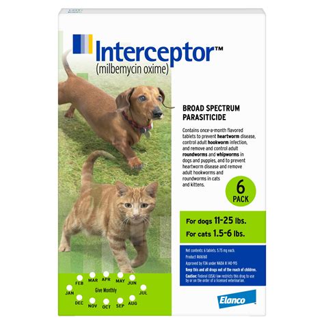 Product Reviews for INTERCEPTOR Flavored Tablet for Dogs, 11-25 lbs, & Cats, 1.5-6 lbs, (Green Box)