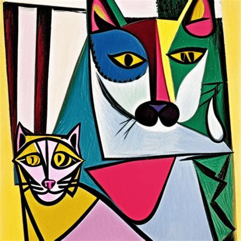 Pablo Picasso Cubism Cat