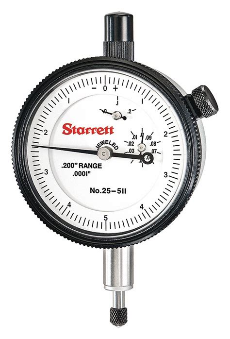 Starrett 0 In To 02 In Range Balanced Reading Dial Indicator Lug