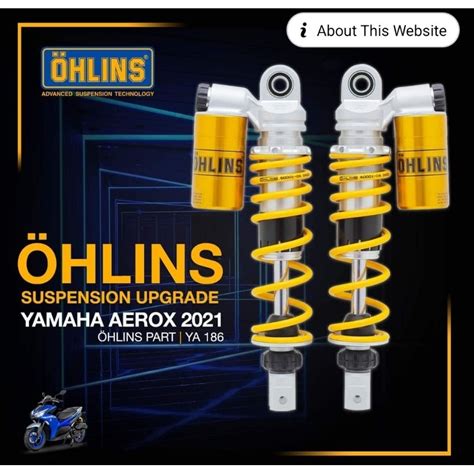 Yamaha NVX Aerox OHLINS YA767 186 786 FSK 186 Adsorber 100 Original