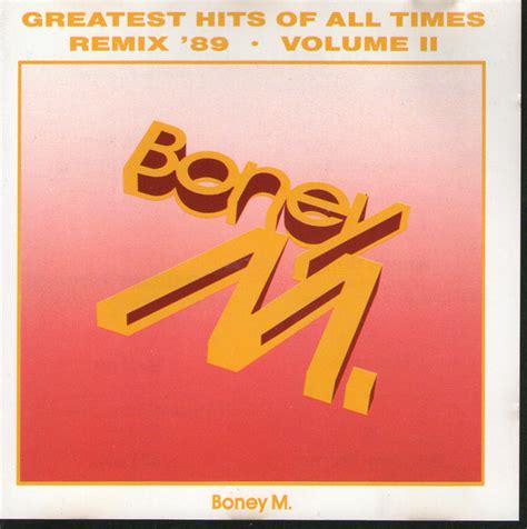 Boney M Greatest Hits Of All Times Remix 89 Volume II 1989 CD