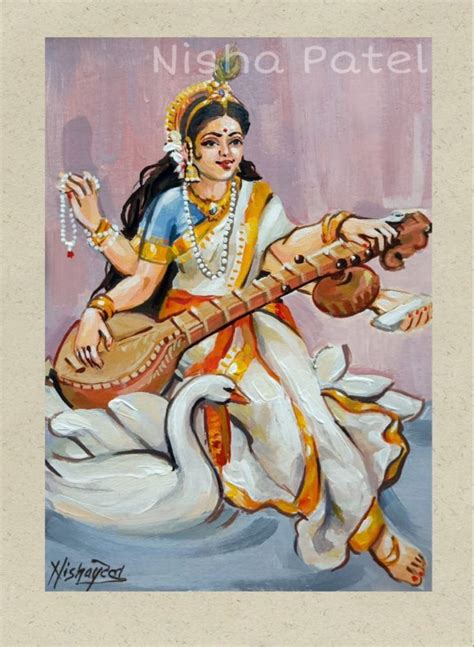 Maa Saraswati | Maa saraswati art, Acrylic painting techniques, Art