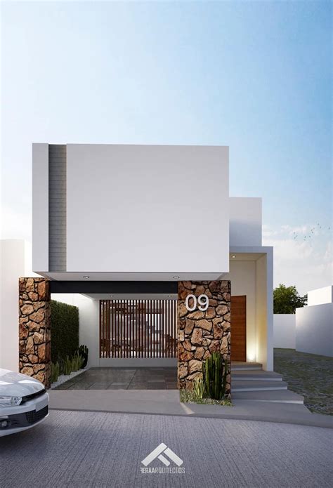 Fachada Principal Casas De Estilo Minimalista Por Feraarquitectos Modern House Facades Modern