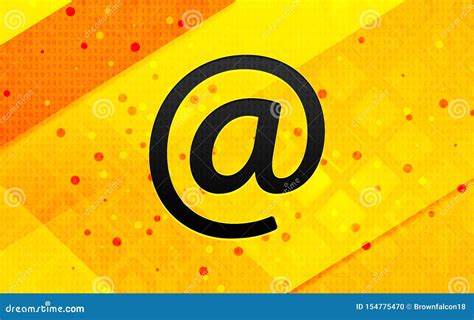 Cone De Endere O De Email Plano De Fundo Amarelo Abstrato De Banner