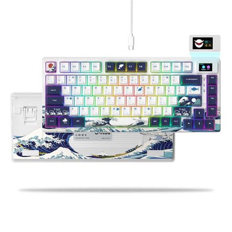 WOMIER Wired Mechanical Keyboard S K Gasket Mounted RGB Keyboard With OLED Display Hot