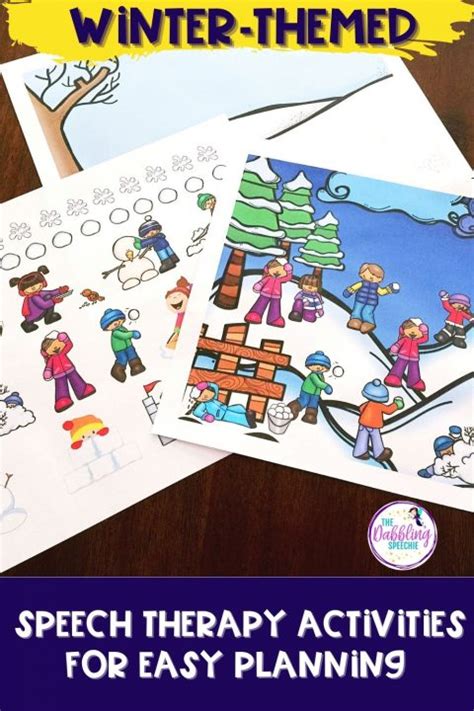 Winter Speech Therapy Activities Your Preschool 5th Grade Caseload Will